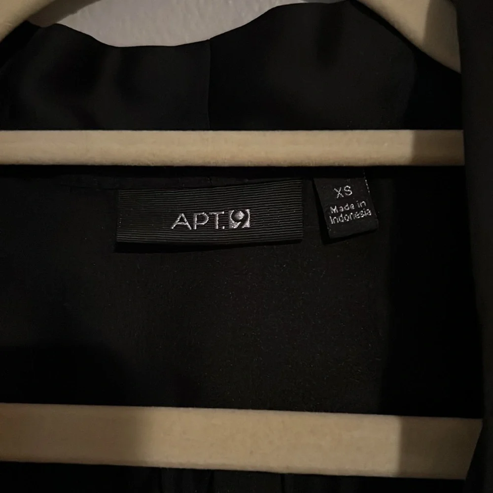 Apt 9 Black Blouse XS long sleeve - Picture 5 of 9